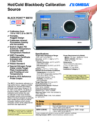 Thumbnail of document Data Sheet - BB701 -18°C to 149°C Temperature Blackbody Calibrator